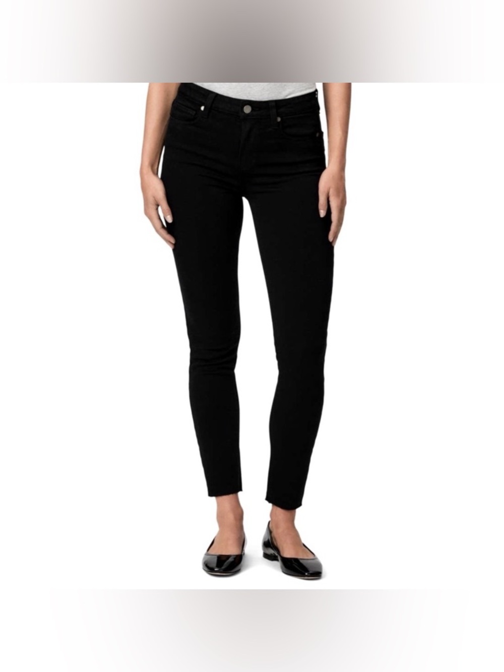 PAIGE • Hoxton Raw Hem Ankle Skinny Jeans